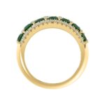 14K YELLOW GOLD 4.00CT ROUND DIAMOND LADIES RING (ROUND EMERALD DIAMOND 3 1/2CT) - Image 2