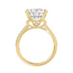 14K YELLOW GOLD 5 1/2CT ROUND DIAMOND LADIES BRIDAL SET (CENTER STONE ROUND DIAMOND 5CT) - Image 2