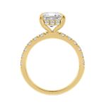 14K YELLOW GOLD 6.00CT ROUND/CUSHION DIAMOND LADIES RING (CENTER STONE CUSHION DIAMOND 5CT) - Image 2