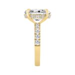 14K YELLOW GOLD 6.00CT ROUND/OVAL DIAMOND LADIES RING (CENTER STONE OVAL DIAMOND 5.00CT) - Image 3