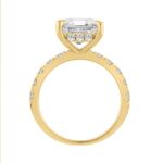 14K YELLOW GOLD 6.00CT ROUND/RADIANT DIAMOND LADIES RING (CENTER STONE RADIANT DIAMOND 5CT) - Image 3
