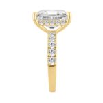 14K YELLOW GOLD 6.00CT ROUND/RADIANT DIAMOND LADIES RING (CENTER STONE RADIANT DIAMOND 5CT) - Image 2