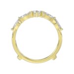18K YELLOW GOLD 1 1/4CT ROUND/MARQUISE DIAMOND LADIES WRAP RING - Image 2