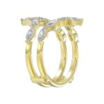 18K YELLOW GOLD 1 1/4CT ROUND/MARQUISE DIAMOND LADIES WRAP RING - Image 3