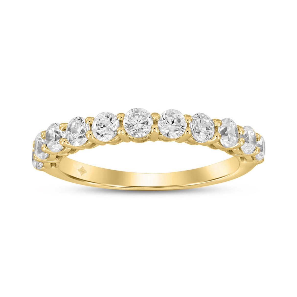 18K YELLOW GOLD 1.00CT ROUND DIAMOND LADIES BAND - Image 1