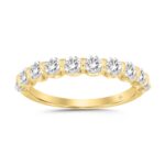 18K YELLOW GOLD 1.00CT ROUND DIAMOND LADIES BAND