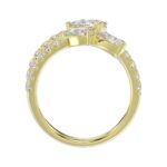 18K YELLOW GOLD 2 1/2CT ROUND/PEAR DIAMOND LADIES RING - Image 5