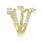18K YELLOW GOLD 2 1/2CT ROUND/PEAR DIAMOND LADIES RING - Image 3