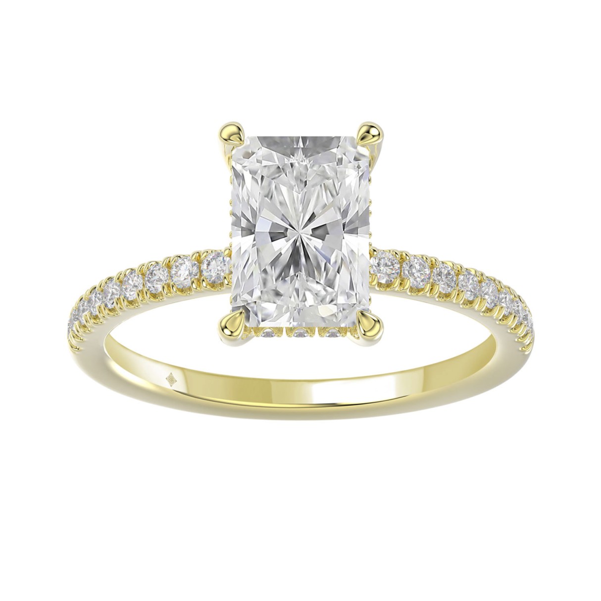 18K YELLOW GOLD 2 1/4CT ROUND/RADIANT DIAMOND LADIES RING (CENTER STONE RADIANT DIAMOND 2CT) - Image 1