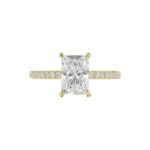 18K YELLOW GOLD 2 1/4CT ROUND/RADIANT DIAMOND LADIES RING (CENTER STONE RADIANT DIAMOND 2CT) - Image 5
