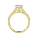 18K YELLOW GOLD 5.00CT ROUND/EMERALD DIAMOND LADIES BRIDAL SET (CENTER STONE EMERALD DIAMOND 3CT) - Image 2
