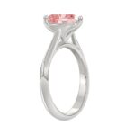 ETERNAL BLUSH COLLECTION 14K WHITE GOLD 2.00CT PINK HEART DIAMOND SOLITAIRE LADIES RING(CENTER STONE PINK HEART DIAMOND 2CT) - Image 3