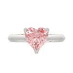 ETERNAL BLUSH COLLECTION 14K WHITE GOLD 2.00CT PINK HEART DIAMOND SOLITAIRE LADIES RING(CENTER STONE PINK HEART DIAMOND 2CT) - Image 5