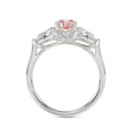 ETERNAL BLUSH COLLECTION 14K WHITE GOLD 2.00CT PINK PEAR/PEAR DIAMOND LADIES RING (CENTER STONE PINK PEAR DIAMOND 1CT) - Image 2