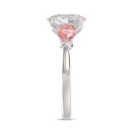 ETERNAL BLUSH COLLECTION 14K WHITE GOLD 3 5/8CT OVAL/PINK PEAR DIAMOND LADIES RING (CENTER STONE OVAL DIAMOND 2CT) - Image 4