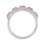 ETERNAL BLUSH COLLECTION 14K WHITE GOLD 3.00CT ROUND/PINK RADIANT DIAMOND LADIES RING - Image 2