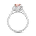 ETERNAL BLUSH COLLECTION 18K WHITE GOLD 1 1/2CT ROUND DIAMOND LADIES RING (CENTER STONE PINK ROUND DIAMOND 1CT) - Image 2