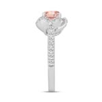 ETERNAL BLUSH COLLECTION 18K WHITE GOLD 1 1/2CT ROUND DIAMOND LADIES RING (CENTER STONE PINK ROUND DIAMOND 1CT) - Image 3