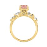 ETERNAL BLUSH COLLECTION LADIES RING 3 1/4CT ROUND/MARQUISE/OVAL DIAMOND 14K YELLOW GOLD (CENTER STONE PINK OVAL DIAMOND 2CT) - Image 2