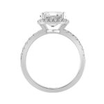 Ladies 14K White Gold Ladies Elegance-Ring 4 1/2CT Round & Radiant Lab Grown Cut Diamond 4.00CT Radiant Center stone (Color F-G -Clarity VS1/VS2) - Image 2