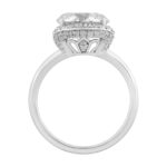 Ladies 3 1/2CT Round Lab Grown Diamond Halo Bridal Engagement Ring in 14K White Gold for Women (3.00CT Round Center stone (Color F-G -Clarity VS1/VS2) - Image 2