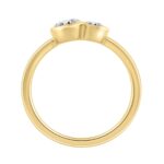 Ladies 3/4 CT Collection Linked Hearts Lab-Grown Diamond Engagement Ring in 10K Yellow Gold Pear & Round Cut Diamond (Color F-G Clarity VS1/VS2) - Image 2