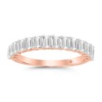 LADIES BAND 1 1/2CT EMERALD DIAMOND 14K ROSE GOLD