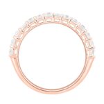 LADIES BAND 1 1/2CT EMERALD DIAMOND 14K ROSE GOLD - Image 2
