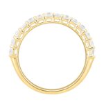 LADIES BAND 1 1/2CT EMERALD DIAMOND 14K YELLOW GOLD - Image 2