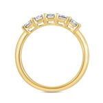 LADIES BAND 1 1/2CT EMERALD DIAMOND 14K YELLOW GOLD - Image 2
