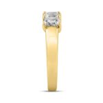 LADIES BAND 1 1/2CT EMERALD DIAMOND 14K YELLOW GOLD - Image 3