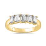 LADIES BAND 1 1/2CT EMERALD DIAMOND 14K YELLOW GOLD