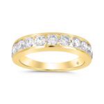 LADIES BAND 1 1/2CT ROUND DIAMOND 14K YELLOW GOLD