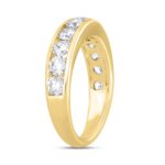 LADIES BAND 1 1/2CT ROUND DIAMOND 14K YELLOW GOLD - Image 3