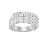 LADIES BAND 1 1/4CT ROUND DIAMOND 14K WHITE GOLD