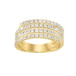 LADIES BAND 1 1/4CT ROUND DIAMOND 14K YELLOW GOLD