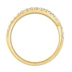 LADIES BAND 1 1/4CT ROUND DIAMOND 14K YELLOW GOLD - Image 2