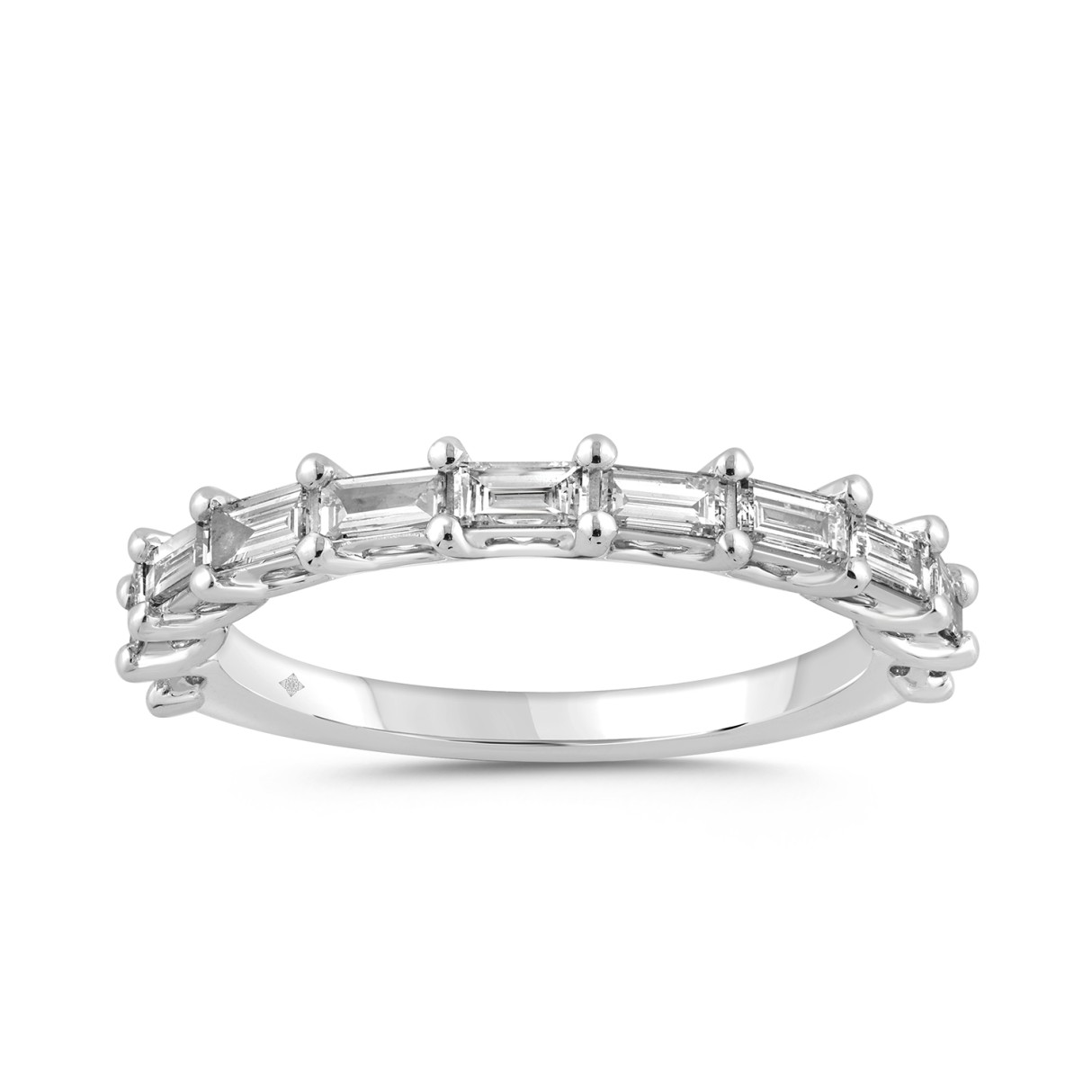 LADIES BAND 1/2CT BAGUETTE DIAMOND 14K WHITE GOLD - Image 1