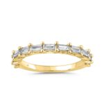 LADIES BAND 1/2CT BAGUETTE DIAMOND 14K YELLOW GOLD