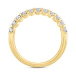 LADIES BAND 1/2CT ROUND DIAMOND 14K YELLOW GOLD - Image 2