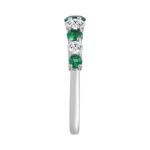 LADIES BAND 1/2CT ROUND/ROUND EMERALD DIAMOND 14K WHITE GOLD (ROUND EMERALD DIAMOND 7/8CT ) - Image 2