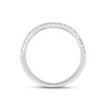 LADIES BAND 1/4CT ROUND DIAMOND 14K WHITE GOLD - Image 2