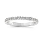 LADIES BAND 1/4CT ROUND DIAMOND 14K WHITE GOLD