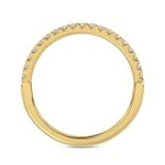 LADIES BAND 1/4CT ROUND DIAMOND 14K YELLOW GOLD - Image 2