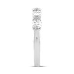 LADIES BAND 1CT OVAL DIAMOND 14K WHITE GOLD - Image 3