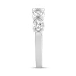 LADIES BAND 1CT OVAL DIAMOND 14K WHITE GOLD - Image 3
