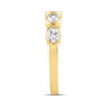 LADIES BAND 1CT OVAL DIAMOND 14K YELLOW GOLD - Image 3