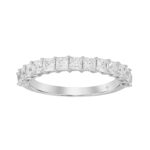 LADIES BAND 1CT PRINCESS DIAMOND 14K WHITE GOLD