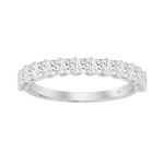 LADIES BAND 1CT PRINCESS DIAMOND 14K WHITE GOLD