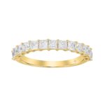 LADIES BAND 1CT PRINCESS DIAMOND 14K YELLOW GOLD